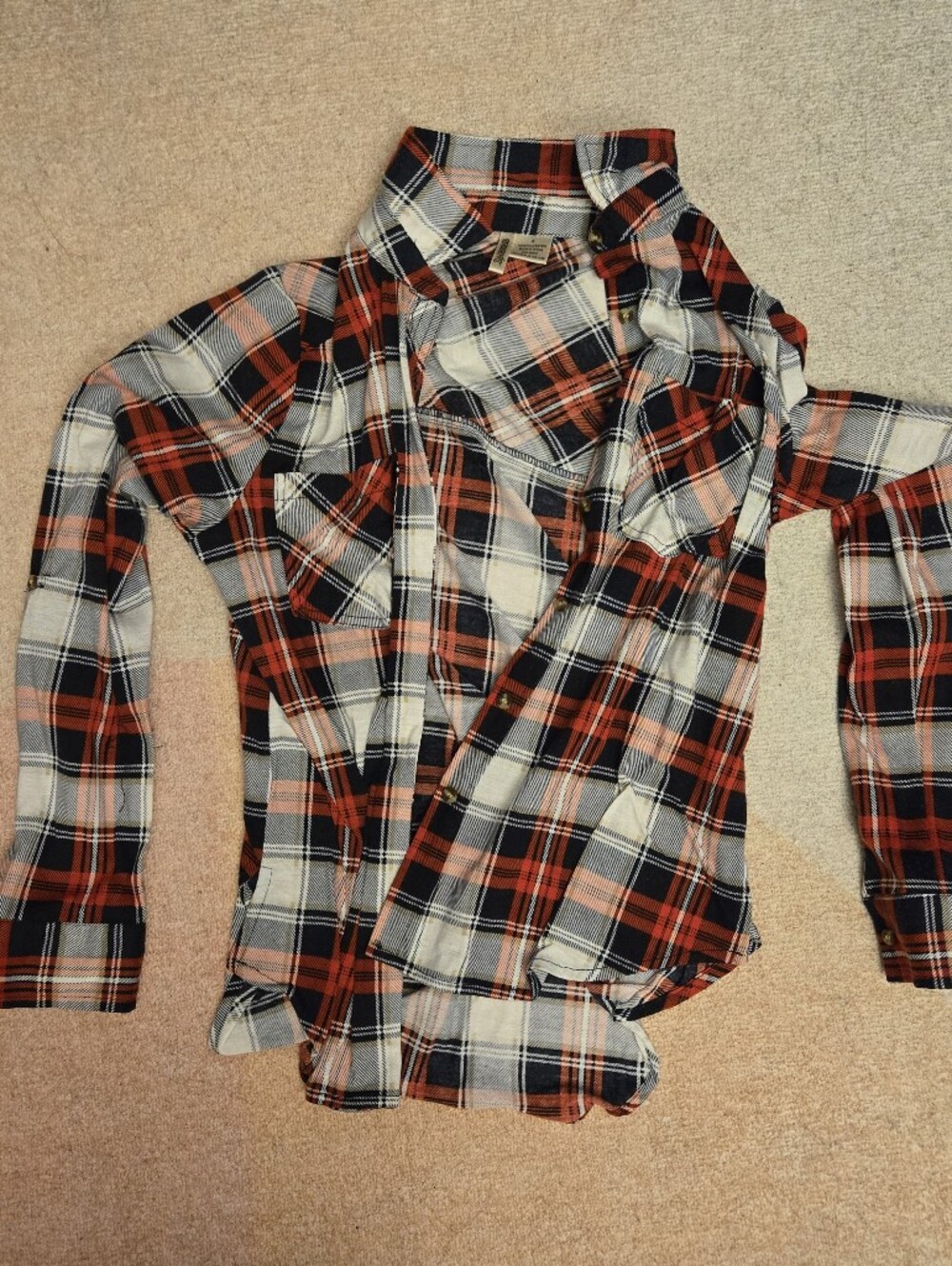 Passport Red Black and White Plaid Button-Down Shirt